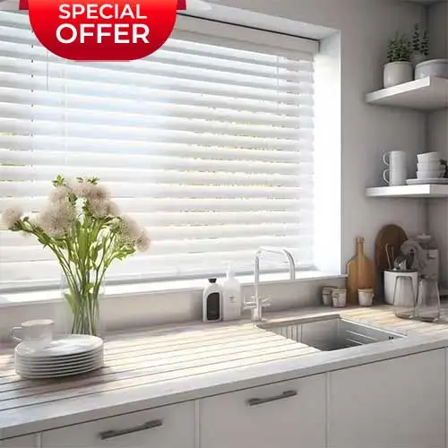 Exclusive Cordless 2 inch Faux Wood Blinds